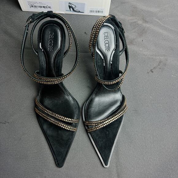 Del core Shoes - NEW! Del core POINTY SANDALS WITH CRYSTALS